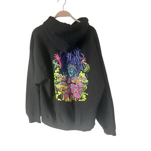ALAB Mushroom wizard psychedelic groovy hooded pullover‎ sweatshirt hoodie large